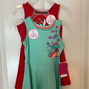 Disney’s Little Mermaid and Minnie Mouse two pack girls’ dresses size 12 Months